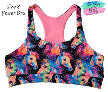 Load image into Gallery viewer, Size 8 Power Bra Neon Horses