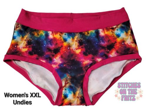 Women's 2XL Mid Rise Undies Galaxy