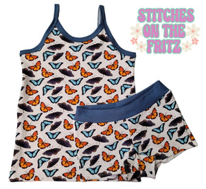 Size 12 Cami and Shorts Butterfly
