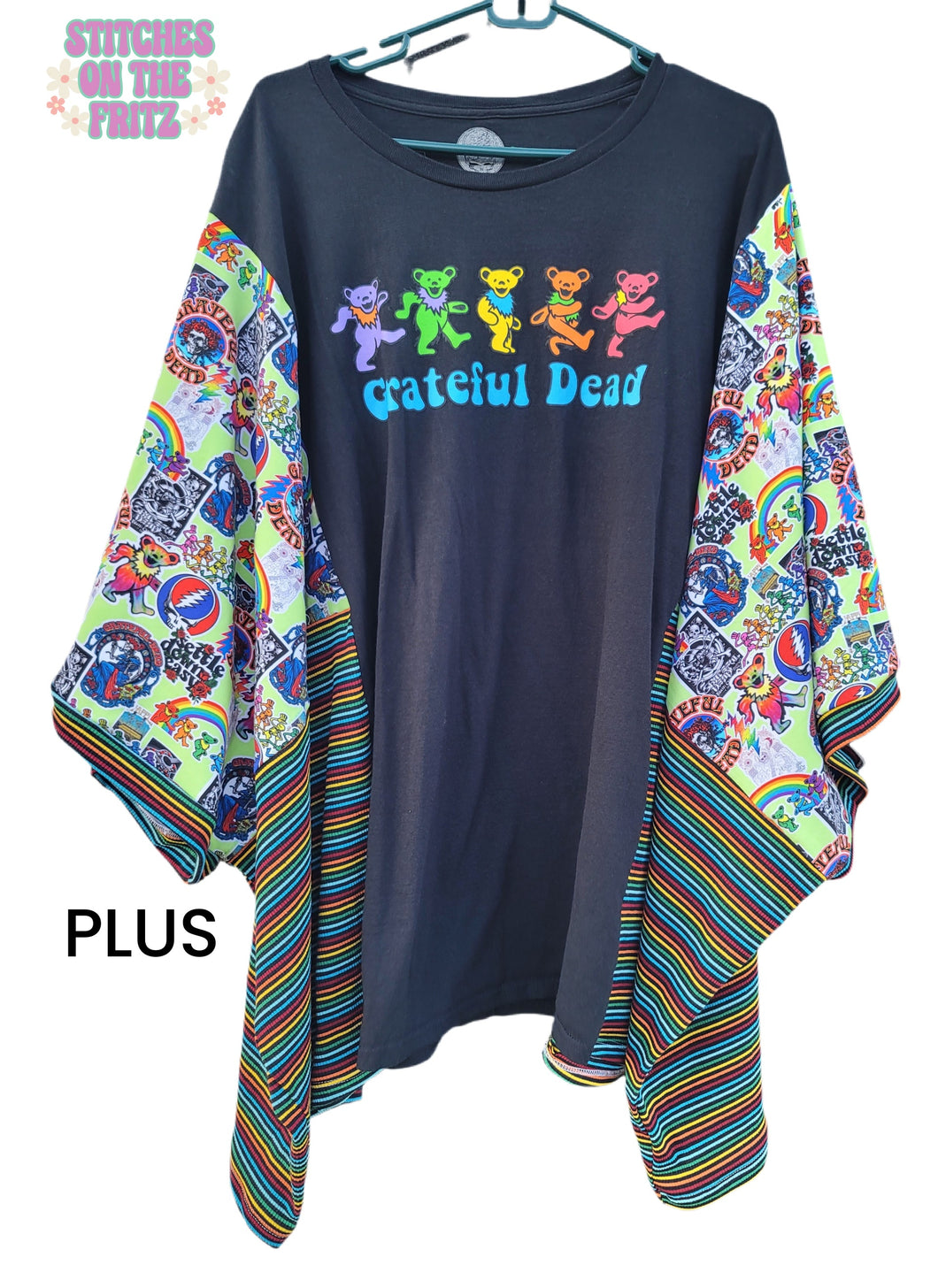 PLUS size Upcycled Grateful Dead Top