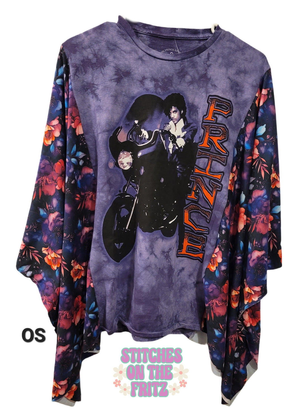 Women's One Size Upcycled Poncho Top Prince