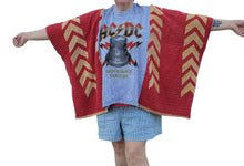 Load image into Gallery viewer, ONE Size Kantha Upcycled Top ACDC