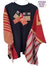 Load image into Gallery viewer, ONE Size Kantha Upcycled Top ZZ Top