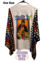 Load image into Gallery viewer, One Size Upcycled Poncho Top Salt n Pepa  Fits up to 3xl