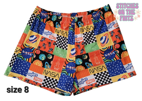 Size 8 Northern Lights Shorts Space