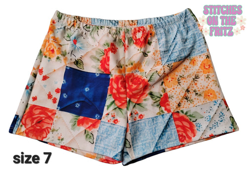 Size 7 Northern Lights Shorts Patchwork
