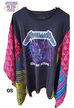 Load image into Gallery viewer, ONE Size Kantha Upcycle Top Metallica