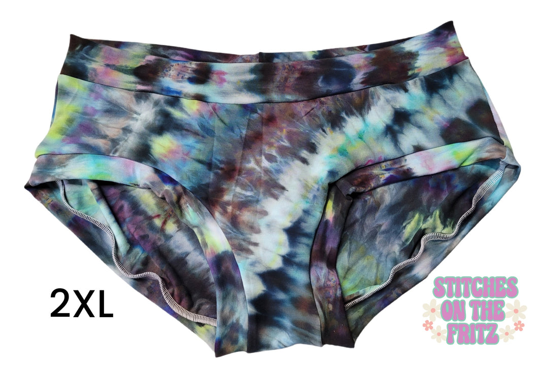 Size 2XL Women's Full Coverage Bunzies Tye Dye