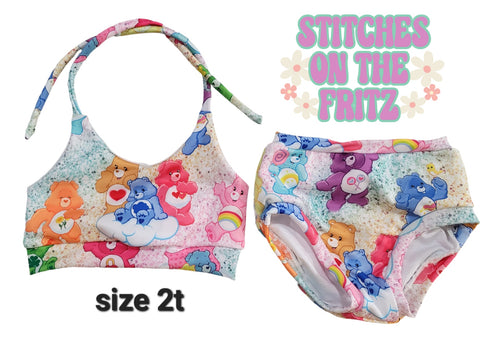 Size 2t Daisy Swim 2 Piece Suit