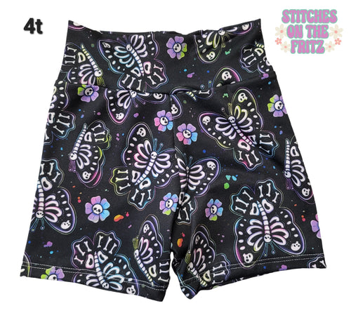 Size 4t Aster Shorts Halloween Butterfly Skeletons