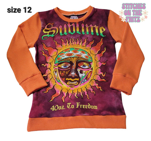 Size 12 Upcycled Long Sleeve Top Sublime