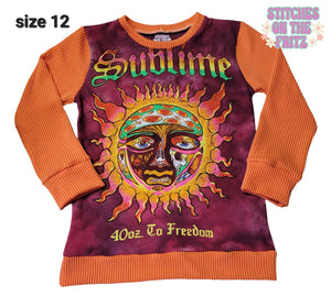 Size 12 Upcycled Long Sleeve Top Sublime