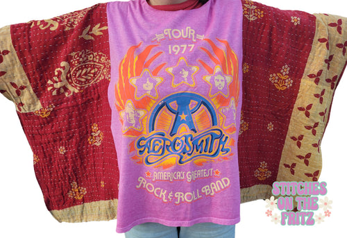 ONE Size Kantha Upcycle Top Aerosmith