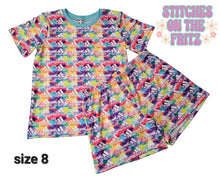 Load image into Gallery viewer, Size 8 Northern Lights Tee and Shorts