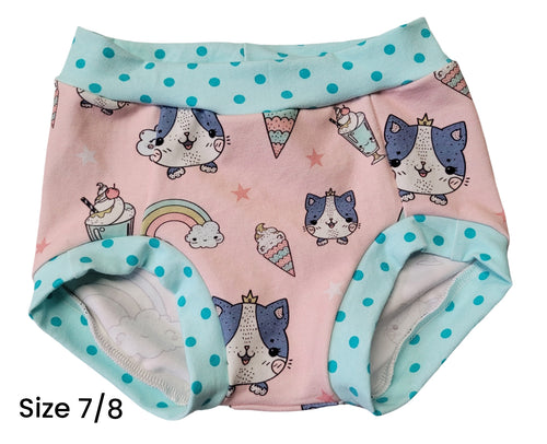 Size 7/8 Boys Briefs Style Cats and Ice Cream
