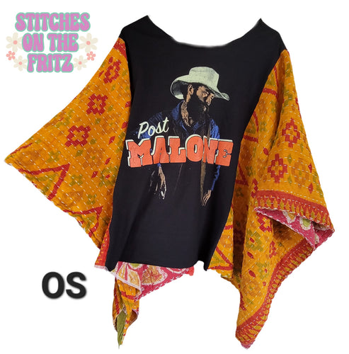 ONE Size Kantha Upcycle Top Post Malone