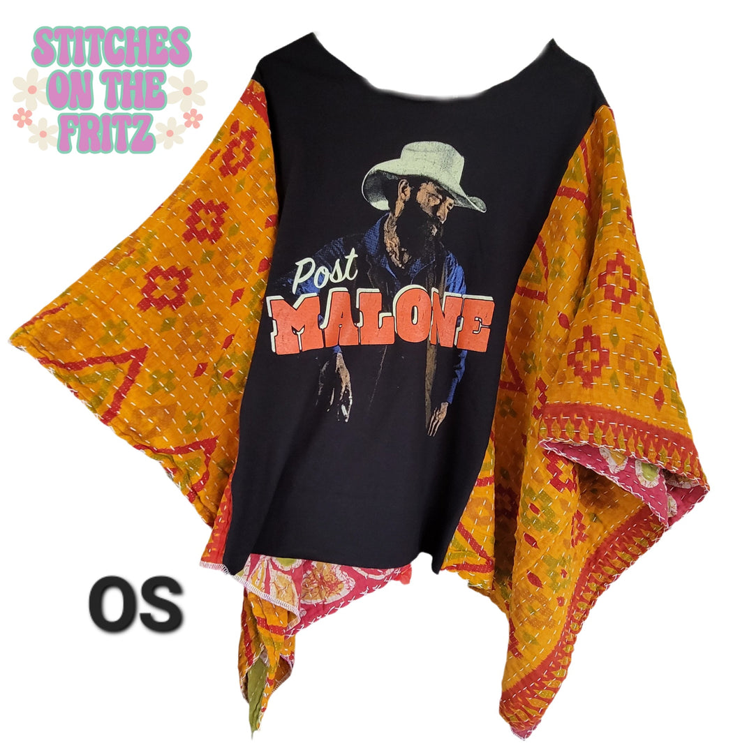 ONE Size Kantha Upcycle Top Post Malone