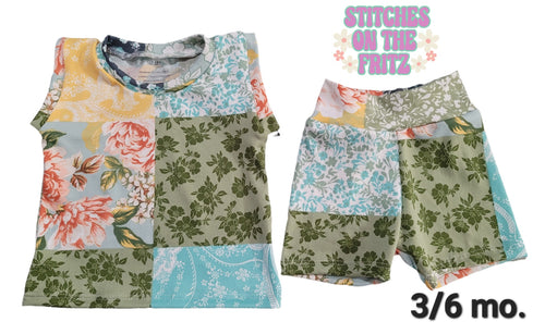 Size 3/6 month Aster Tank and Shorts Patchwork