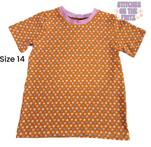 Size 14 Northern Lights Tee Puffy Hearts