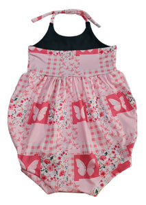 Size 3T Brielle Halter Bubble Romper Butterfly Floral