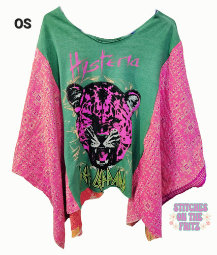 ONE Size Kantha Upcycle Top Def Leppard