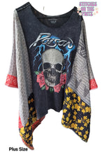 Load image into Gallery viewer, Plus Size Kantha Upcycle Top Poison